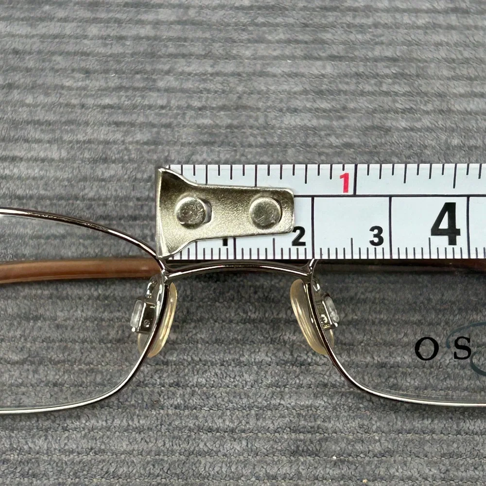 Oscar by Oscar de la Renta OS226 059 135 Silver Brown Y2k Eyeglass Frames
